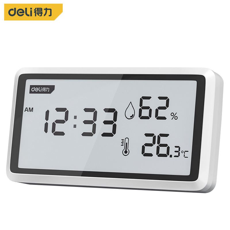 得力温度计室内家用高精准度电子数显壁挂婴儿房干温湿度计温度表