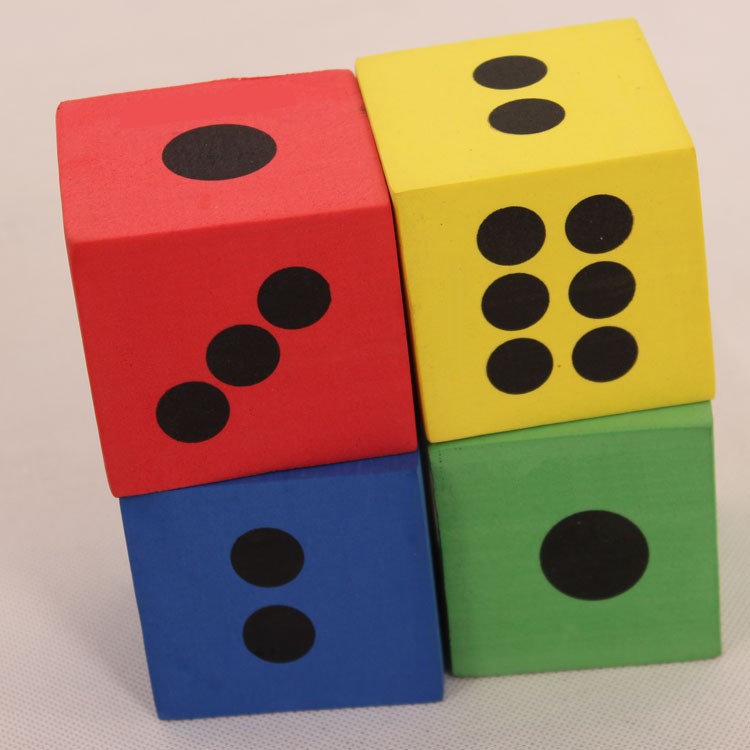 3.8 and 6.3CM right angle printed point dice EVA foam teaching aid…