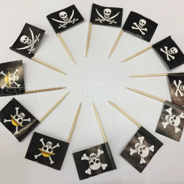 Хэллоуин пиратский череп Цельный Двойной мечи зубочистка флаг вечерние фруктовый торт стейк креативный Stagger в наличии