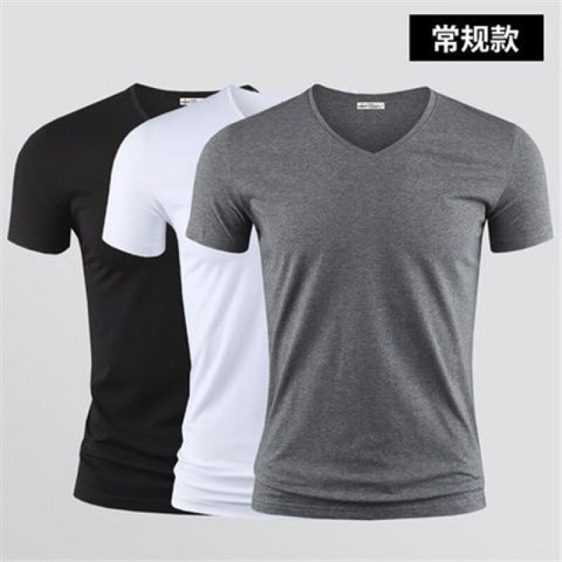 3枚入り】モデル綿半袖男性下着シャツtシャツ純色vネック半袖tシャツ郵便|undefined