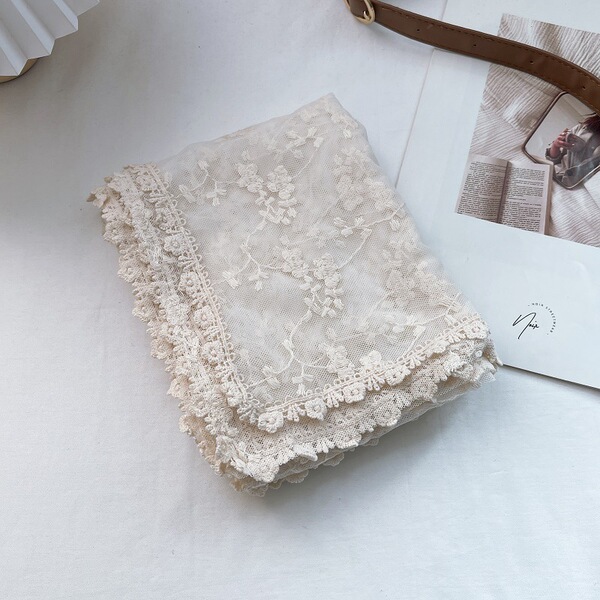 autumn lace transparent white cloak
