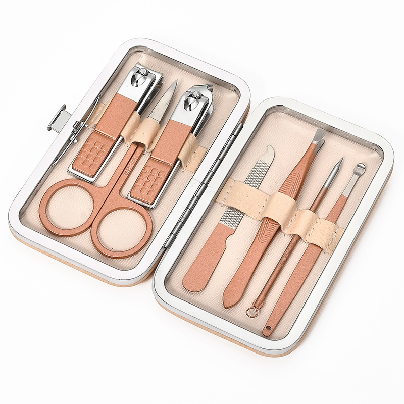 German rose gold 7-piece nail clippers suit household cute nail clippers portable nail clippers nail clippers