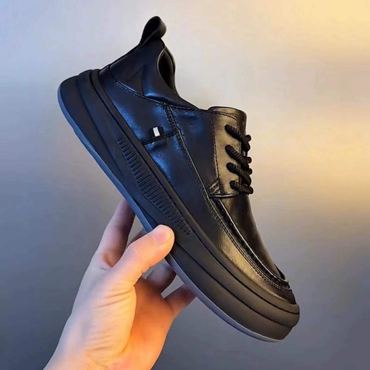 Осенняя новая чистая кожа повседневная комфортная мягкая подошва чистая кожа мужская обувь удобная для бизнеса простая, удобная и модная тенденция