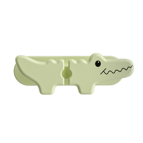 Hole-free charging cable organizer alligator-shaped cable tie-down cable holder desk silicone cable clip