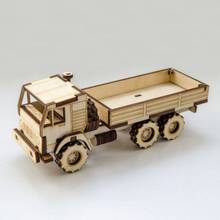 儿童手工DIY拼装立体卡车模型成人创意礼品木质礼物厂家批量摆件