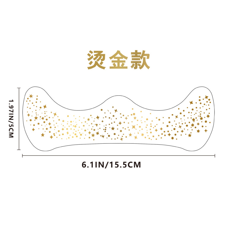 跨境新款欧美闪光妆容雀斑纹身贴烫金烫银派对聚会脸部纹身贴纸|undefined