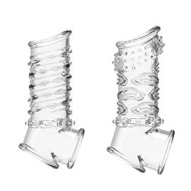 螺纹狼牙套男用阴茎套成人锁精环加长套水晶套成人大哈二哈情趣套