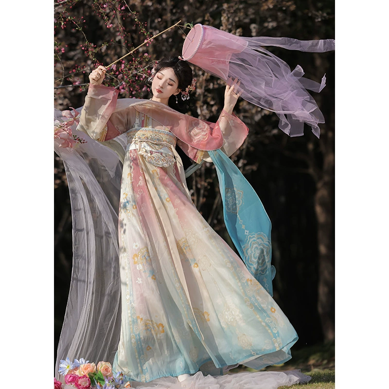 Xuemo Mengxing оригинальная система Tang Qi грудь сломанная юбка Hanfu женская ежедневная сказочная весна и лето 2025 новый набор