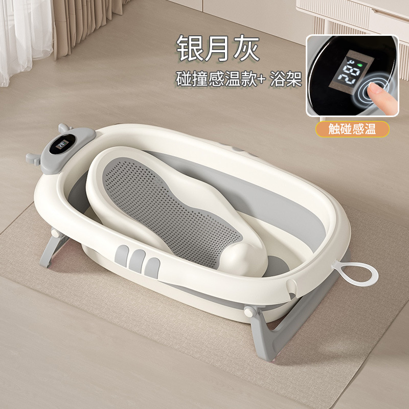 Baños para bebés sensibles a la temperatura Baños para bebés Baños plegables para niños pequeños sentados y acostados Baños grandes para niños recién nacidos