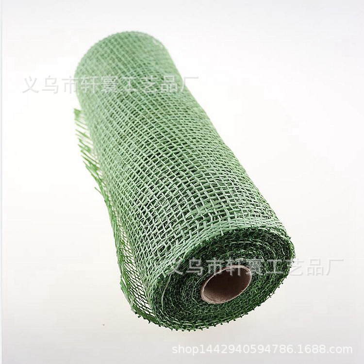 Cinta de malla de lona PP malla de plástico malla de embalaje de flores Amazon Navidad decoración de la puerta de malla