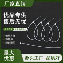 自锁式尼龙扎带黑白色卡扣塑料束线带捆绑带强力束线带电线捆绑带