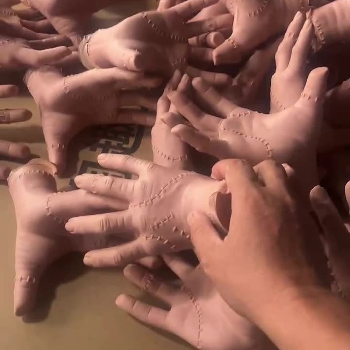 Halloween Ghost Hand Carnival Ghost Hand Palm Hand Vinilo Hand Broken Hand Accesorios de parodia Tricky Hand Adams Ghost Hand