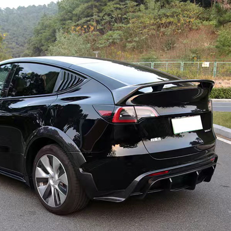 Suitable for Tesla ModelY front lip side skirt rear lip tail shutter leaf plate air knife front bar air knife