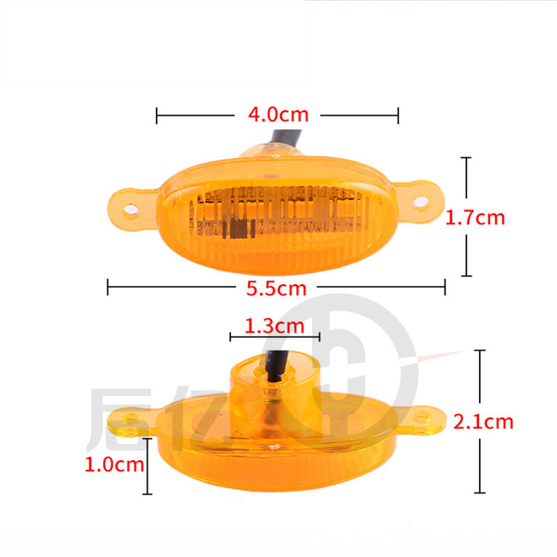 Car China Net 4LED pequeña luz amarilla Rejilla Raptor modificado LED luz decorativa Pickup todoterreno luz de neblina luz de advertencia image 3