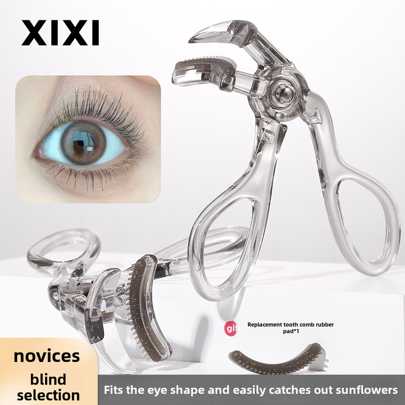 Xixi One-clip Curling Comb Eyelash Curler Wide-angle Natural Curling Long-lasting Sunflower Partial Eye Mascara