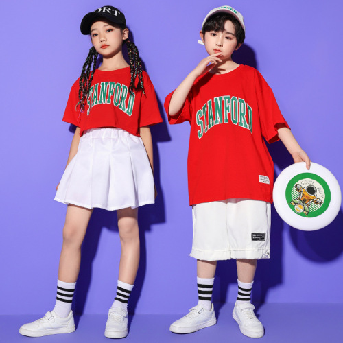 Primary school student sports meet opening ceremony uniform set children's cheerleading performance outfit girl cheerleading performance costume