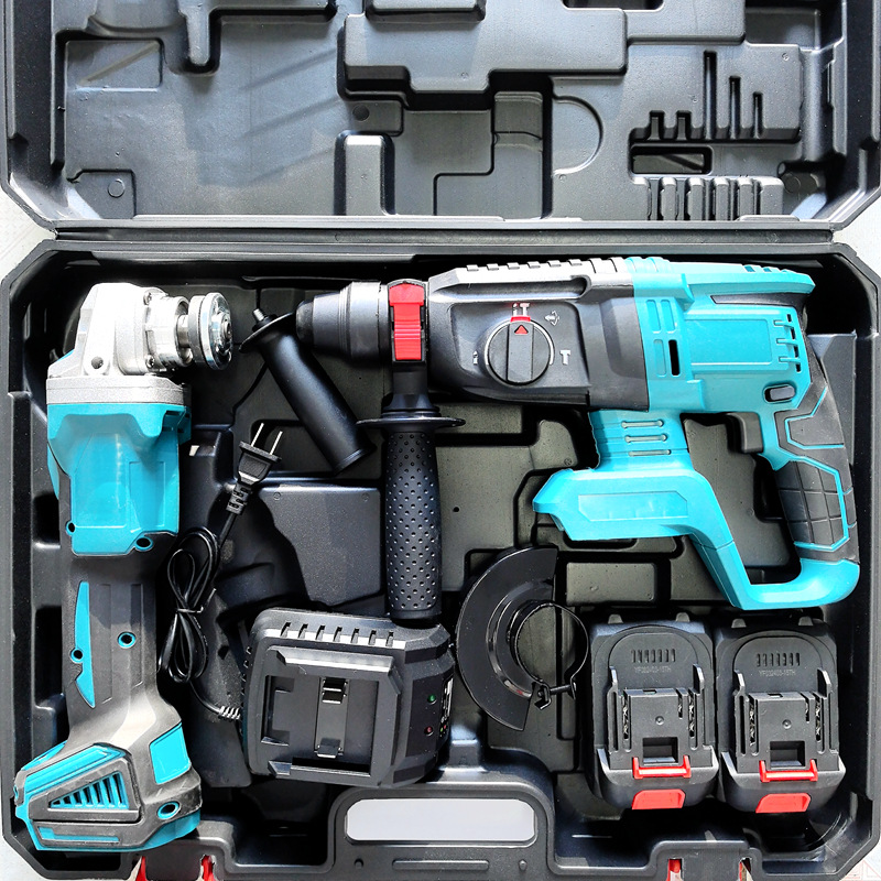 [2-piece set 2 electric] electric hammer angle grinder