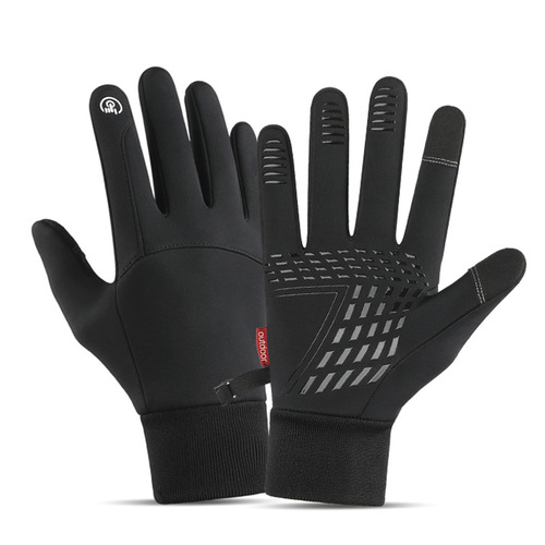 Outdoor sports gloves for men, winter lined, warm, windproof, touch screen, bike riding, waterproof, anti-slip gloves for women