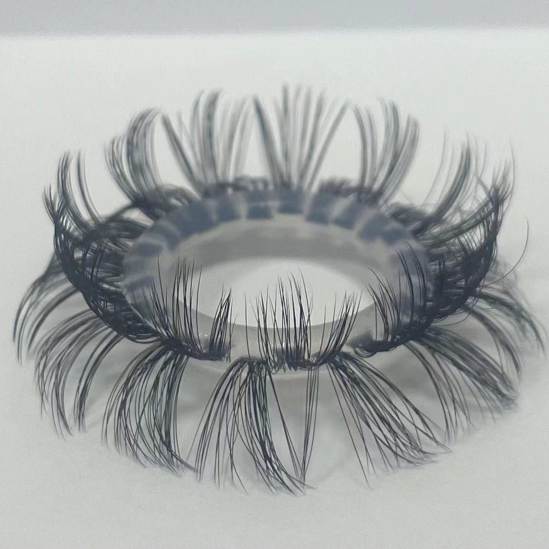 Silicone Sheep-Eye Double-Layer Penis Ring with Faux Hair Foreskin Detail — detail image 3
