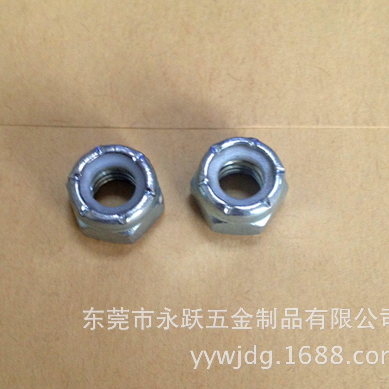厂家产销螺母机制造白色尼龙防松胶圈英制螺母1/4-20（28）*11*8