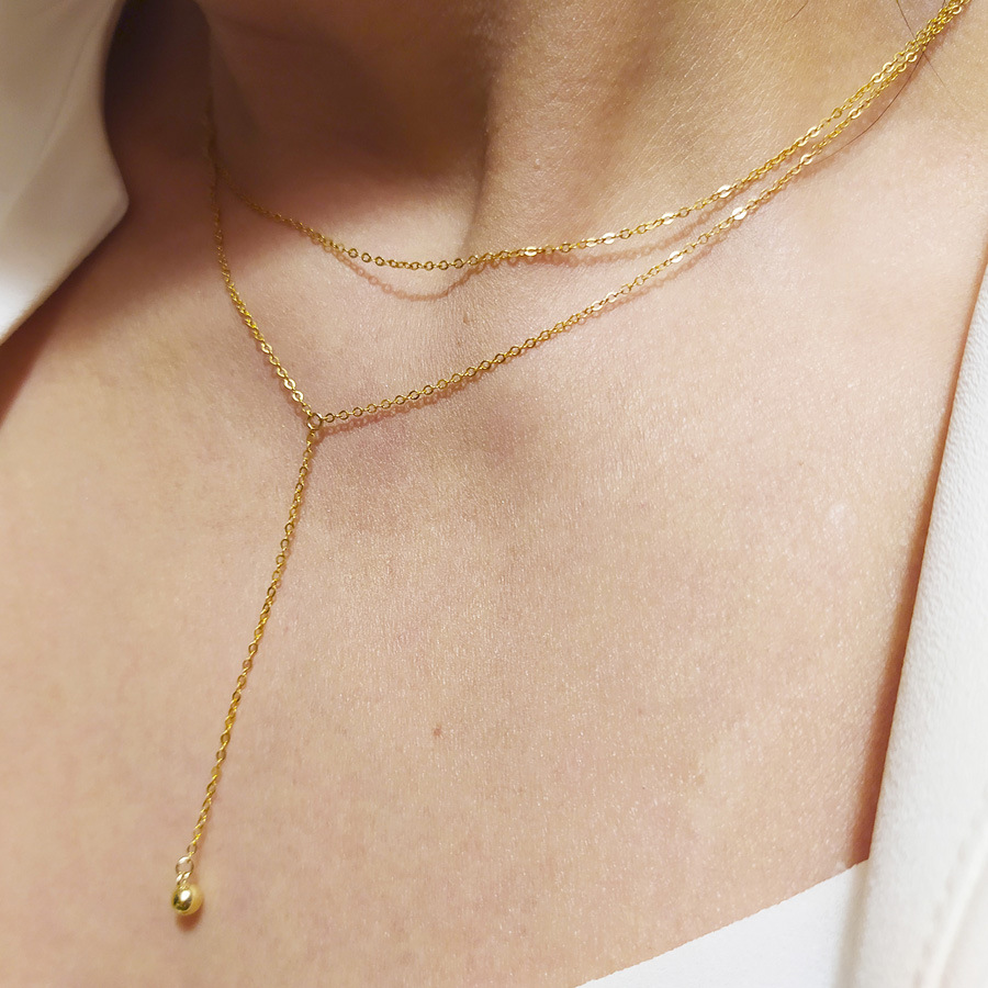 1 Piece Quantity 1 Piece 925 Sterling Silver Solid Color 925 Sterling Silver Cable Chain Layered Necklaces