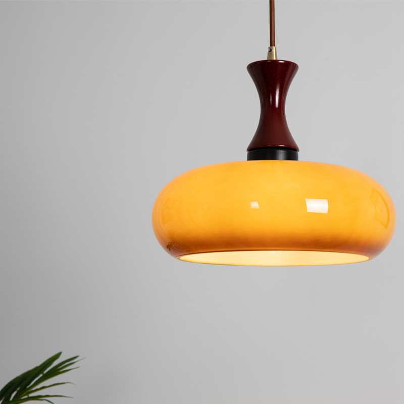 Bauhaus lámpara de pan medieval LED decoración lámpara de vidrio atmósfera retro comedor dormitorio libro francés
