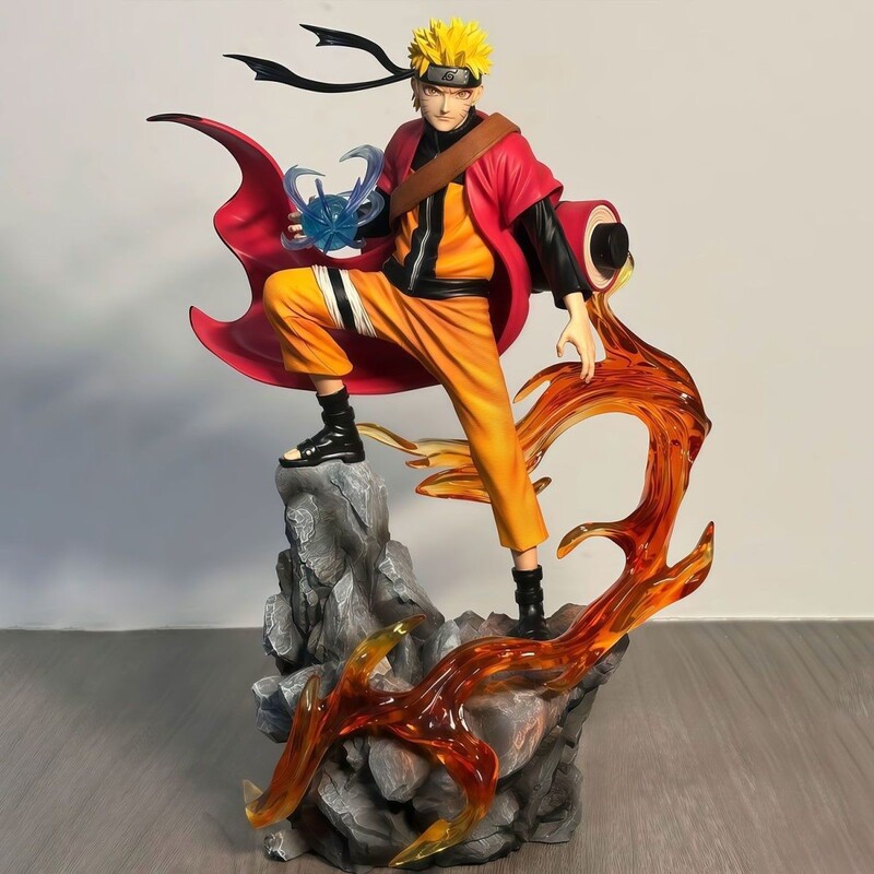 Naruto Figure Ten Years of Tenshin Uzumaki Naruto Raiketsu Sasuke Battle Pose Anime Peripheral Gk Figure Model