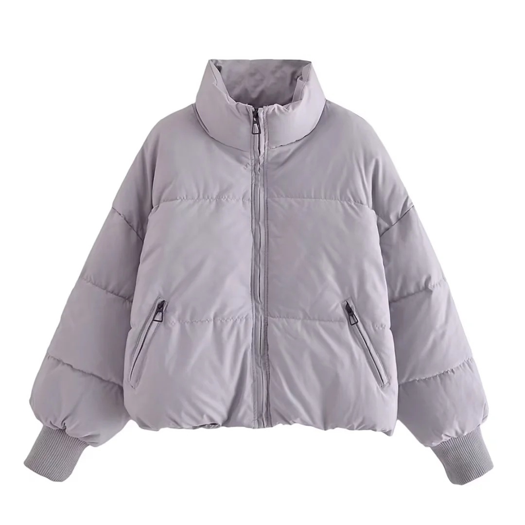 2023 invierno nuevo europeo y americano de moda elegante suelta adelgazante abrigo de pan caliente corto perezoso abajo abrigo de algodón acolchado image 15