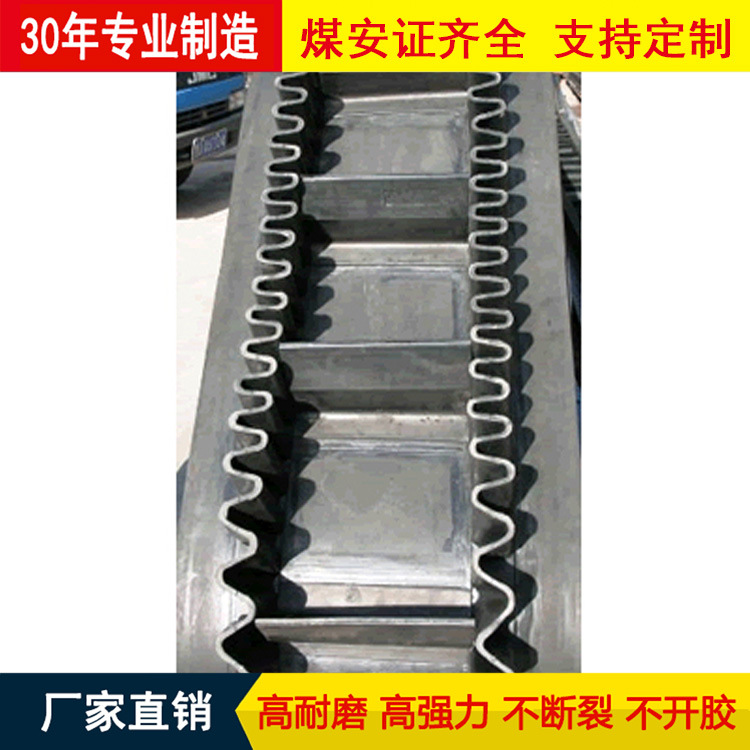 厂家直销大倾角输送带 挡边输送带 裙边输送带 大倾角挡边输送带