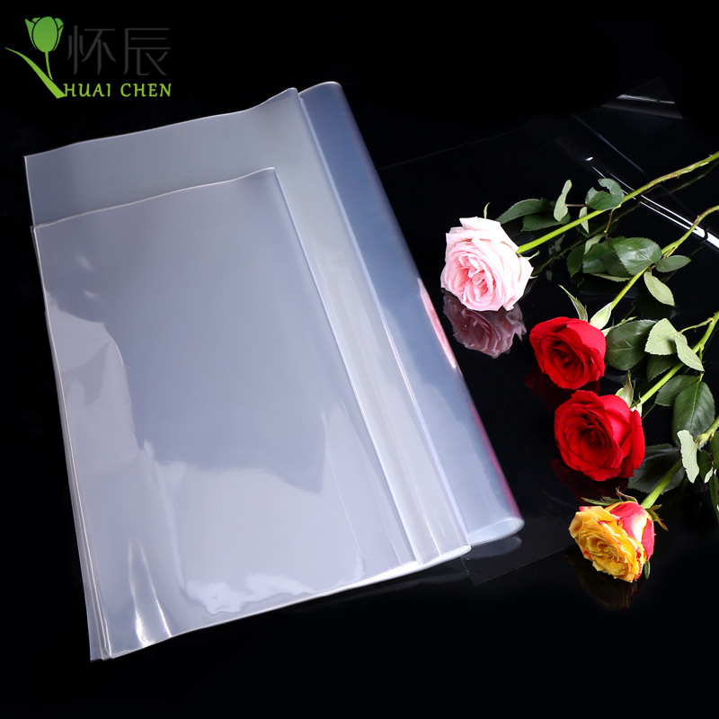 鲜花包装纸透明玻璃纸OPP塑料材质 花束内衬纸打底玻璃纸厂家批发