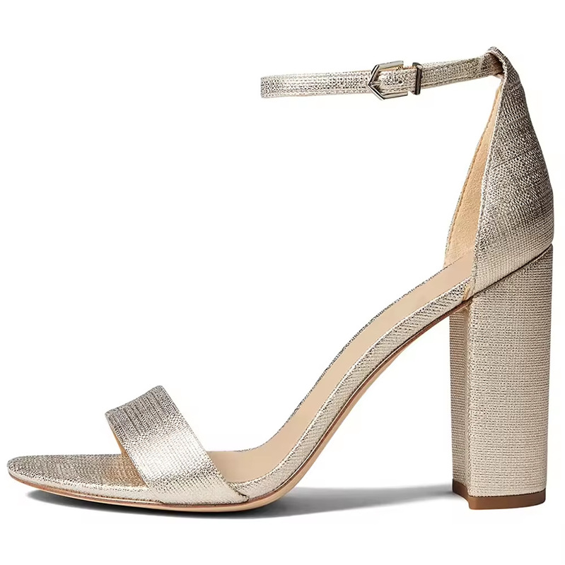 2026 New Women's Plus Size 34-46 PU Shoes Ankle Strap Thick Heel Round Open Toe Party High Heels 2026 New Women's Plus Size 34-46 PU Shoes Ankle Strap Thick Heel Round Open Toe Party High Heels