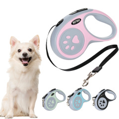 ペット牽引紐自動伸縮ドッグラン犬散歩猫牽引器中小型犬片手ブレーキワンキー一時停止ロック