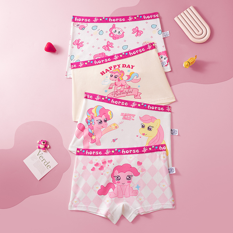 Wholesale girls' underwear combed cotton boxer boxer shorts girls baby no butt 2024 new 2