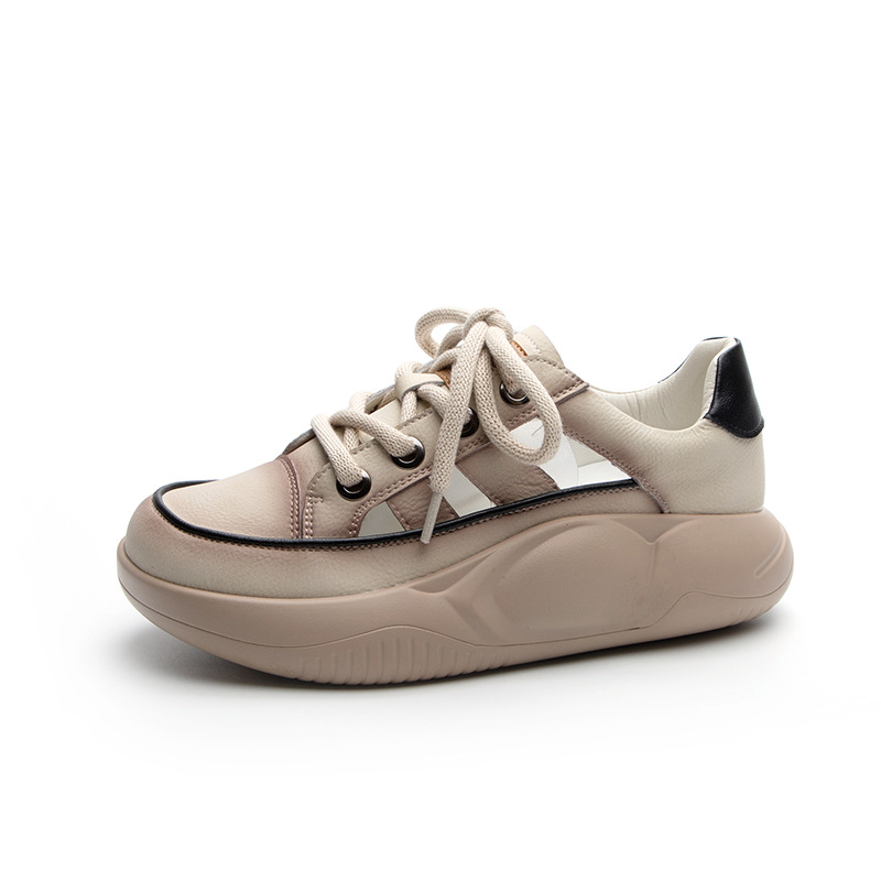 4cm Internal Height Increase, 2026 Spring New Leather Retro Soft-soled Thick-soled Fashion Sports Versatile Hollow_vogvips.com