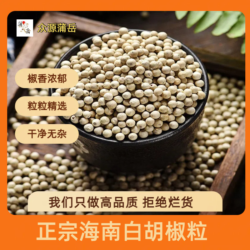 产地货源现货批发海南白胡椒足干辛辣粒粉煲汤白胡椒
