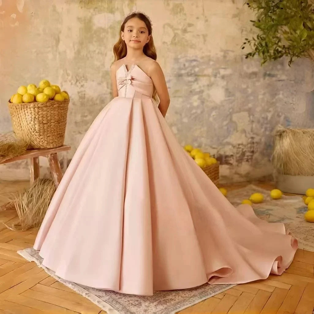 Pink Children's Dress Little Girl's Birthday Party Dress Stylish Design New Arrivals For Kids' Clothing (3-7Y)【Pre-sale | Ships In 15 Days】_voghion.com