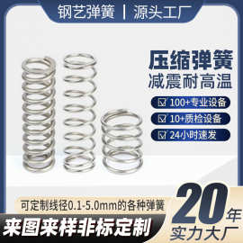 厂家供应0.1-5.0mm多种尺寸弹簧不锈钢机械配件压缩弹簧回位弹簧
