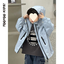 儿童秋冬新款上衣两件套男童冲锋衣三合一绒保暖内搭两件套广极光