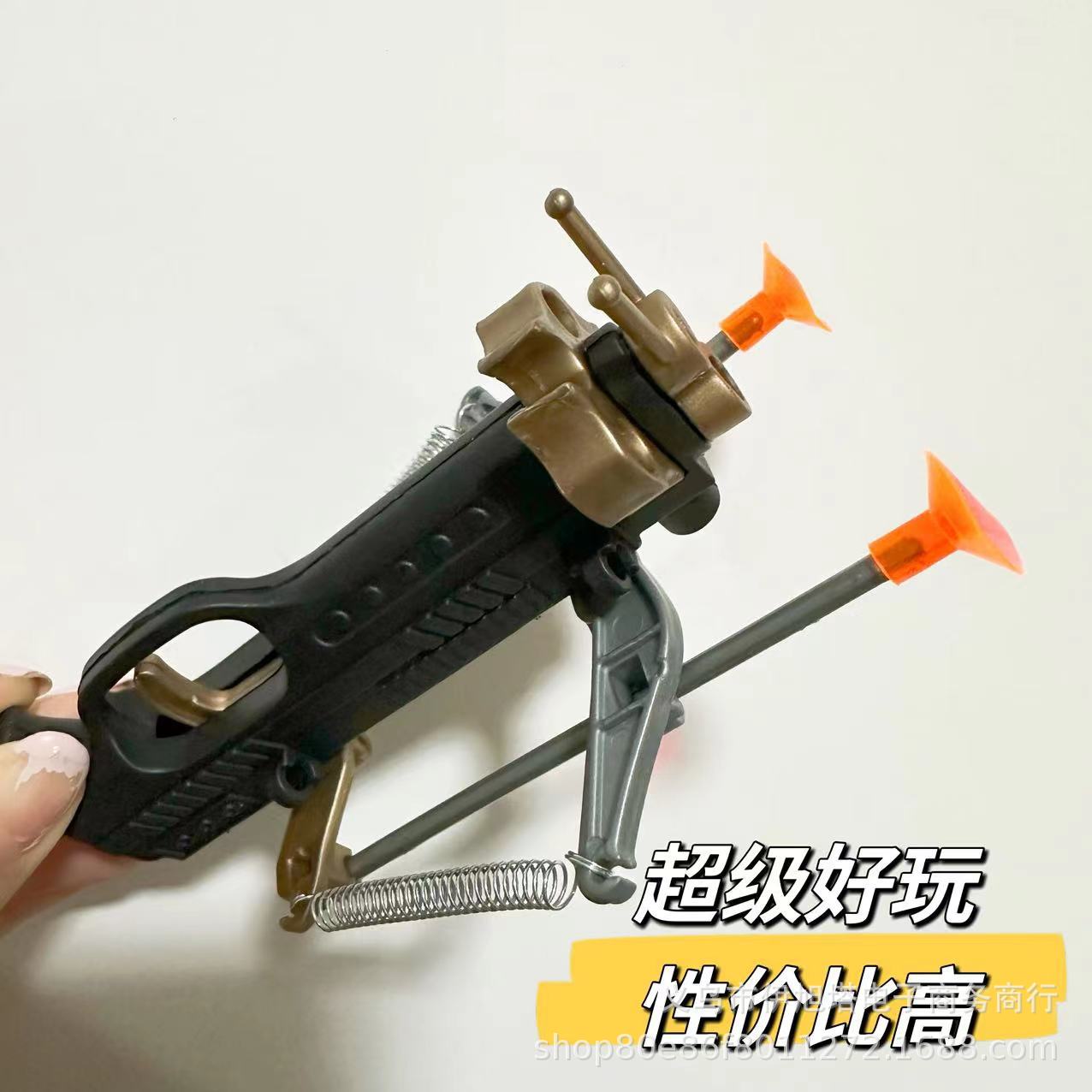 Juguete para niños tiro con arco pistola de ballesta puede enviar lechón bala juego de disparos interacción entre padres e hijos modelo de plástico Venta caliente