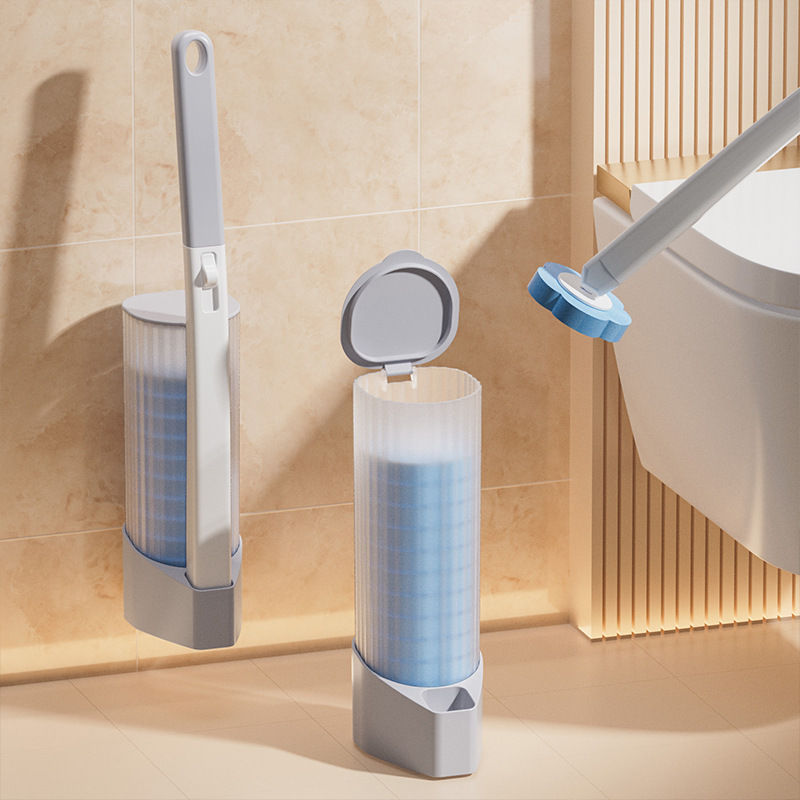 Disposable toilet brush suit wall-mounted toilet brush without dead angle toilet brush replacement head toilet household punch-free Disposable toilet brush suit wall-mounted toilet brush without dead angle toilet brush replacement head toilet household punch-free