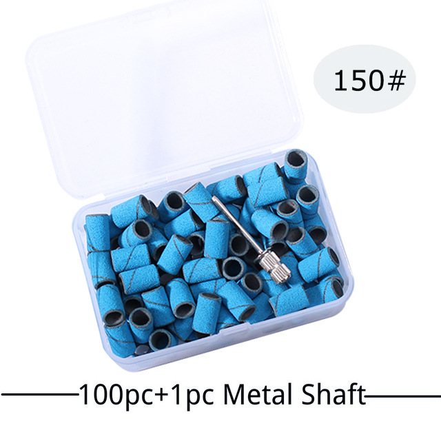 Color manicura molienda cabeza púrpura anillo de arena manicura anillo de arena máquina de pulir dedicado 100 unids/caja