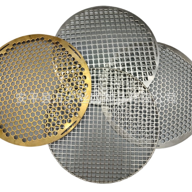 Malla de acero inoxidable coreano barbacoa doméstica malla de perforación 304 ronda barbacoa japonesa malla integrada agujero cuadrado bandeja para hornear