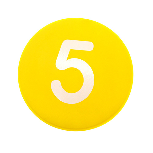 Preschool flat digital sign disc round landmark football training sign plate obstacle object tennis 9IN mat