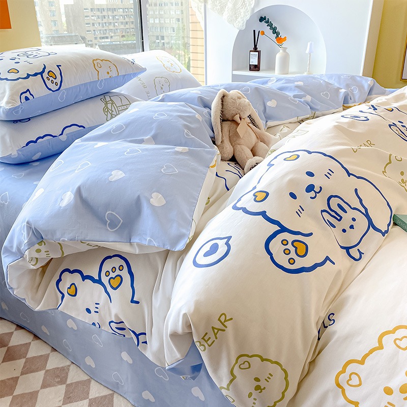 Funda de edredón de algodón de una sola pieza 100 funda de edredón de primavera y otoño de algodón 150x200 funda de edredón individual 200x230 1,5 m