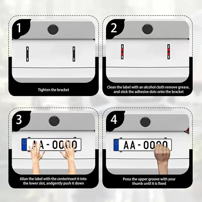 3D Plastic License Plate Clip: License plate holder/license plate holder