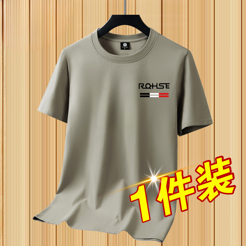 Origen Fabricante Camiseta de manga corta para hombre de verano Tendencia de alta gama Camiseta de media manga Ropa de hombre Camisa de fondo Ropa de hombre image 4