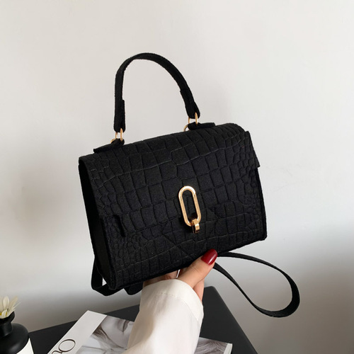 French niche bags  summer new trendy fashion women's bags alligator print small square bags versatile shoulder and crossbody bags