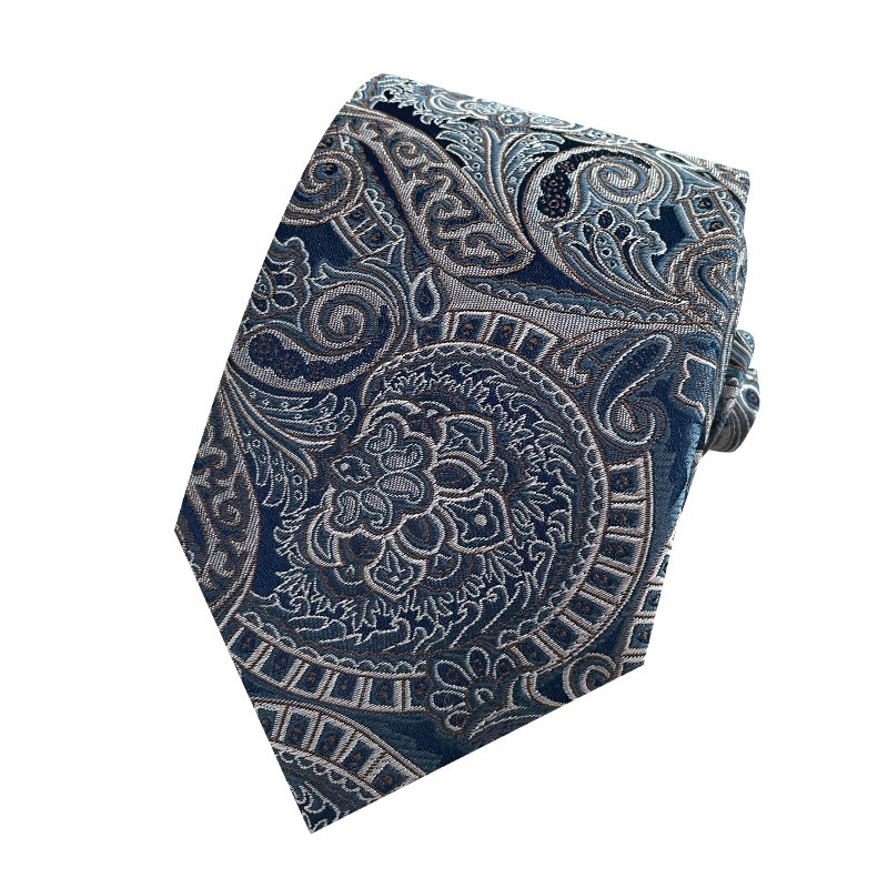 シルク绢糸ジャカードプリントネクタイファッション流行クラシック7.8センチ大頭ネクタイスポットネクタイ