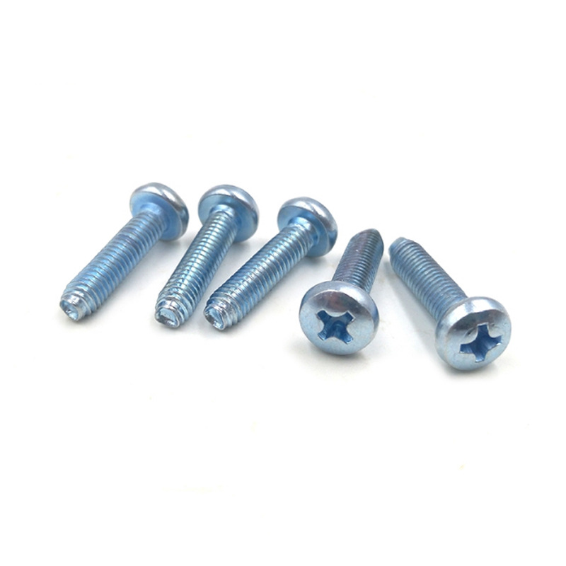 环保镀锌三角牙螺丝十字盘头三角牙自锁螺钉碳钢机柜螺丝钉M4M5M6