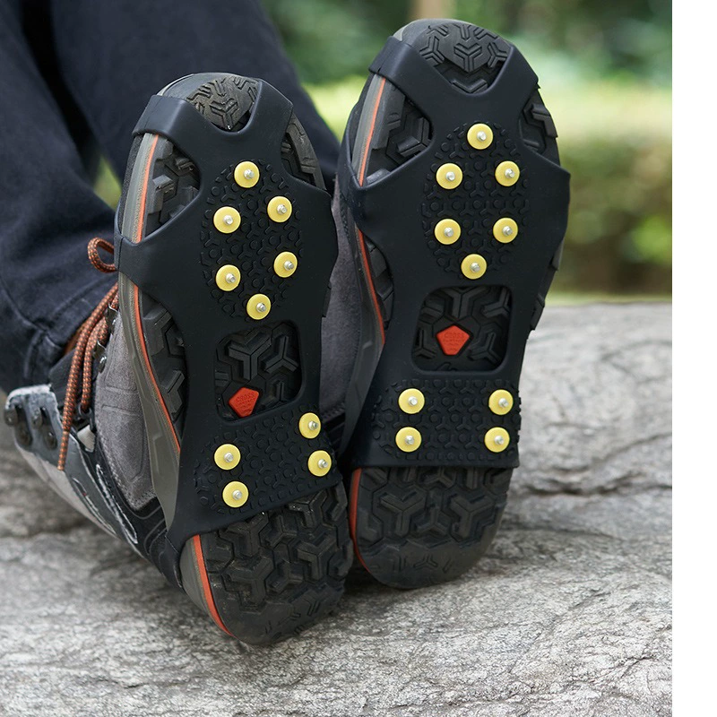 10 зубьев Ледяной Коготь Противоскользящий чехол для обуви Открытый снег лед Противоскользящий коготь Детская противоскользящая цепь с шипами Оборудование для альпинизма